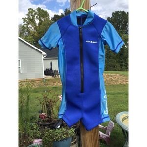 Cressi swim kids wetsuit blue M Italy Italian wet suit swim snorkeling diving